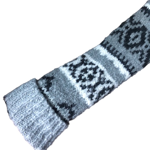 AMERICAN EAGLES Cotton Wool Blend Fair Isle Sweater, Crew Neck, Grey, Size XS - Picture 4 of 11